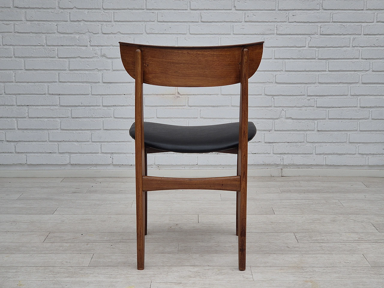 5 Danish teak wood dining chairs, 1960s 14