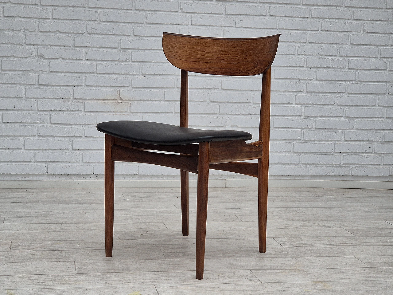 5 Danish teak wood dining chairs, 1960s 18