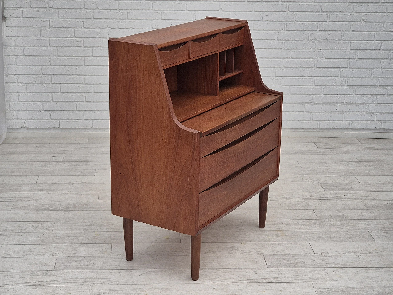 Danish chest of drawers, with foldable mirror, 1960s 3