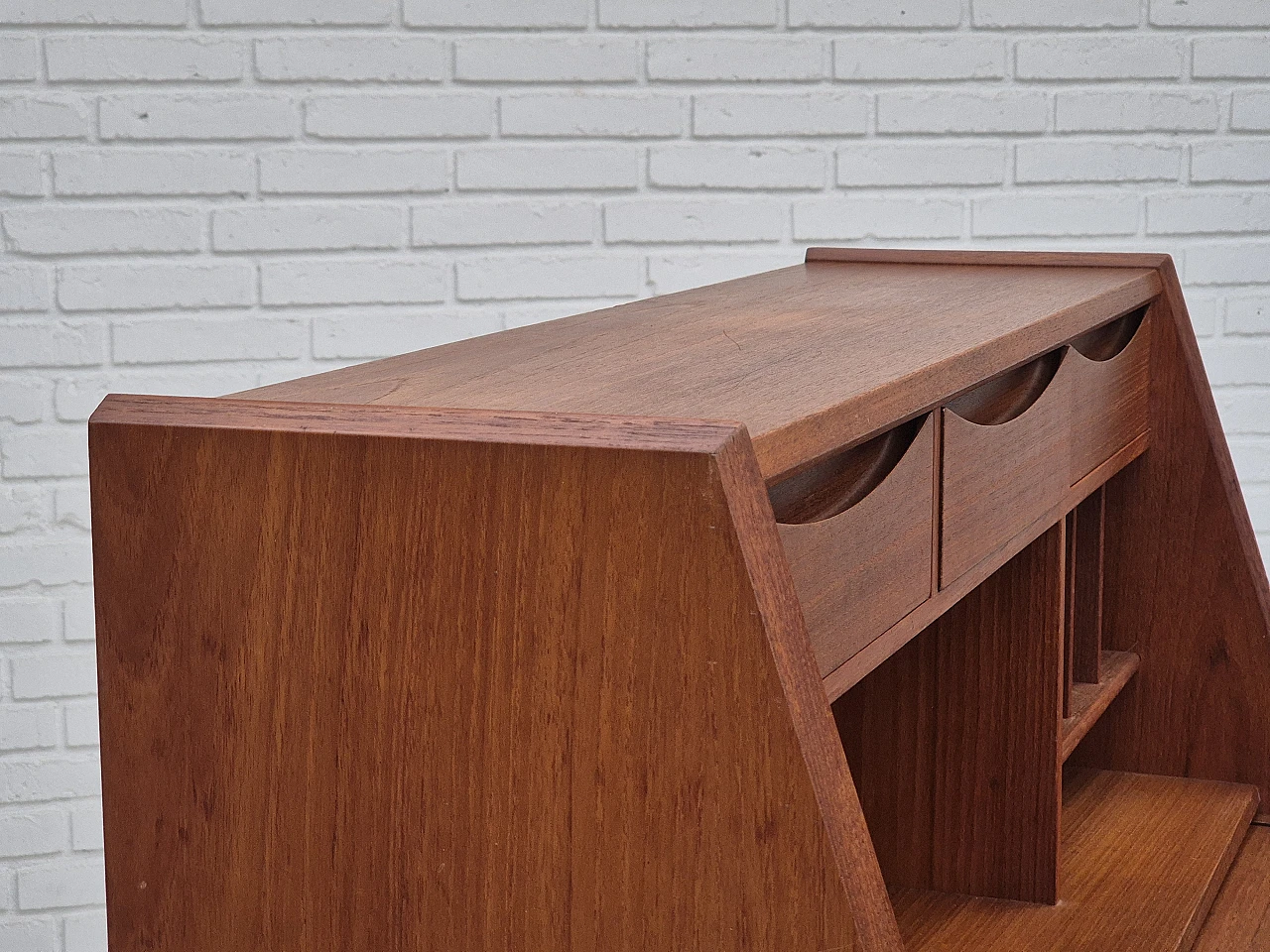 Danish chest of drawers, with foldable mirror, 1960s 4