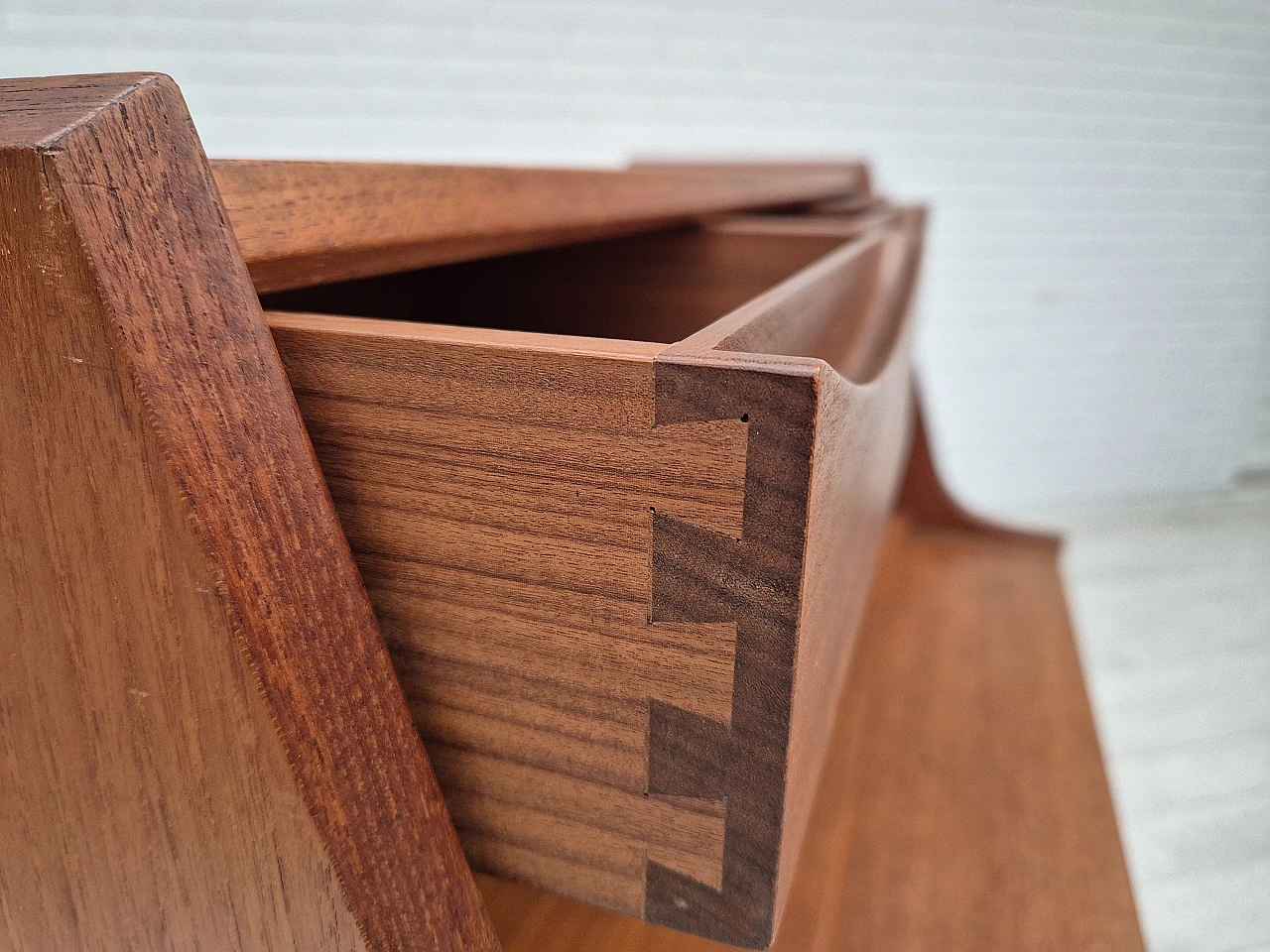 Danish chest of drawers, with foldable mirror, 1960s 7