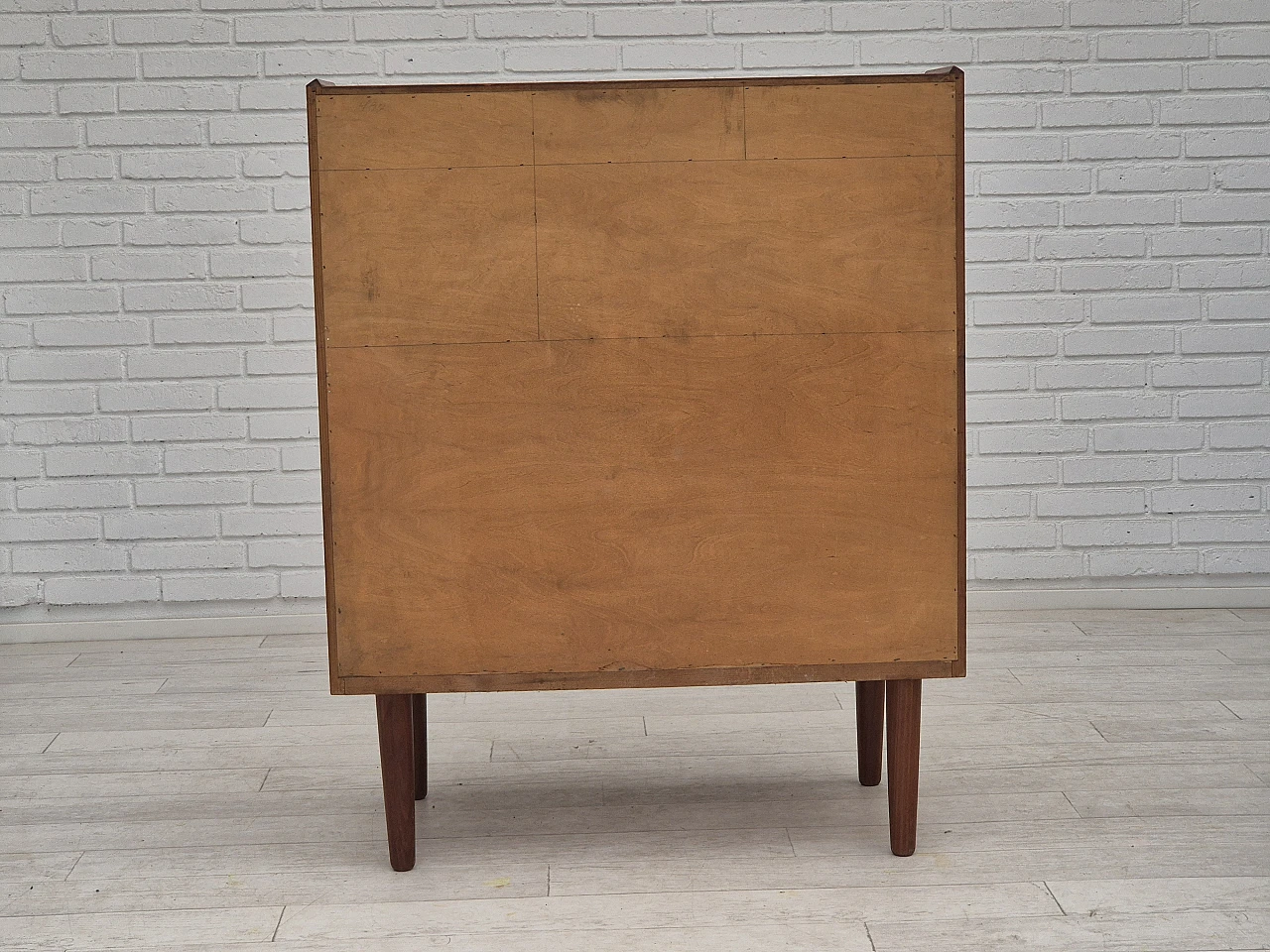 Danish chest of drawers, with foldable mirror, 1960s 14