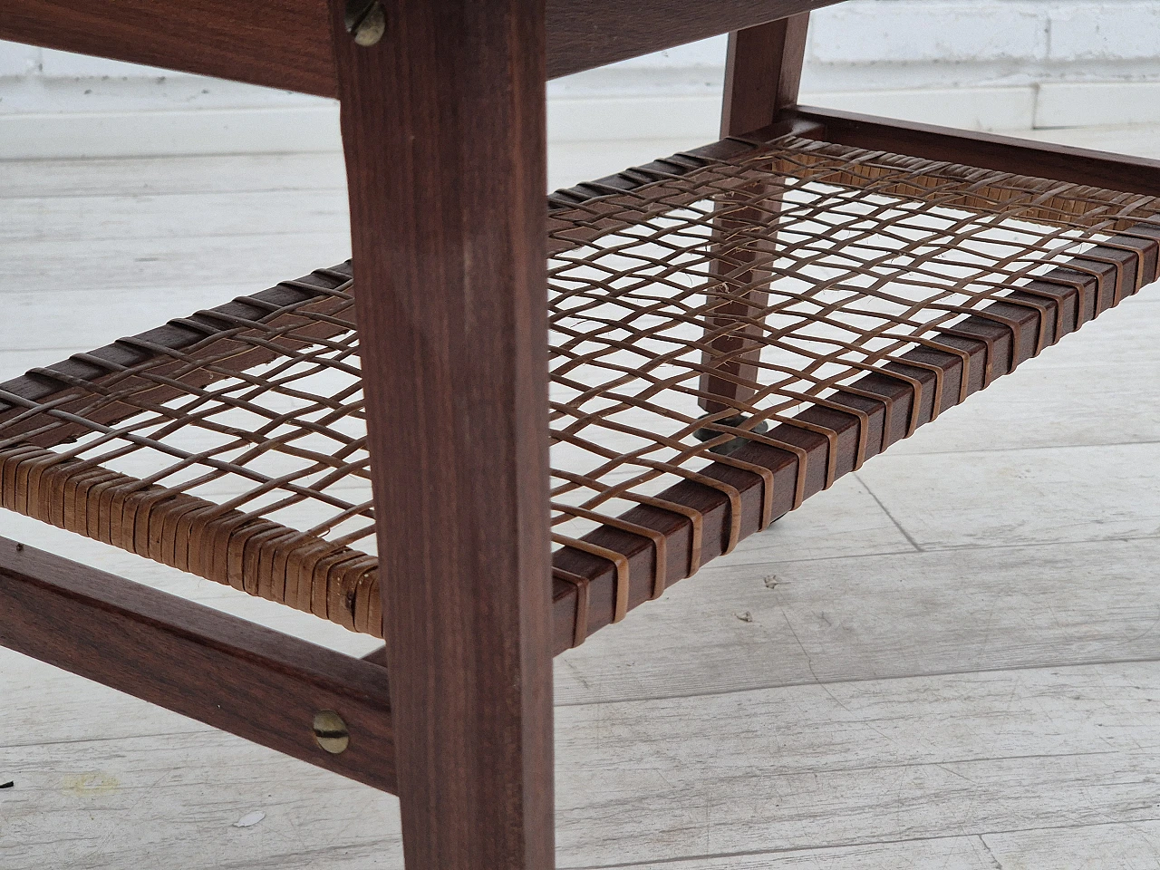 Danish teak wood coffee table, 1970s 12