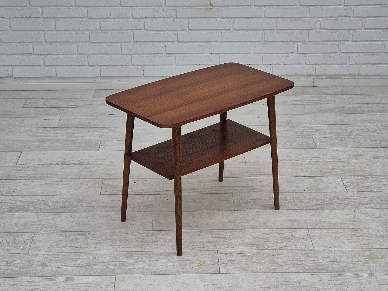 Danish side table, teak wood, 1960s 4