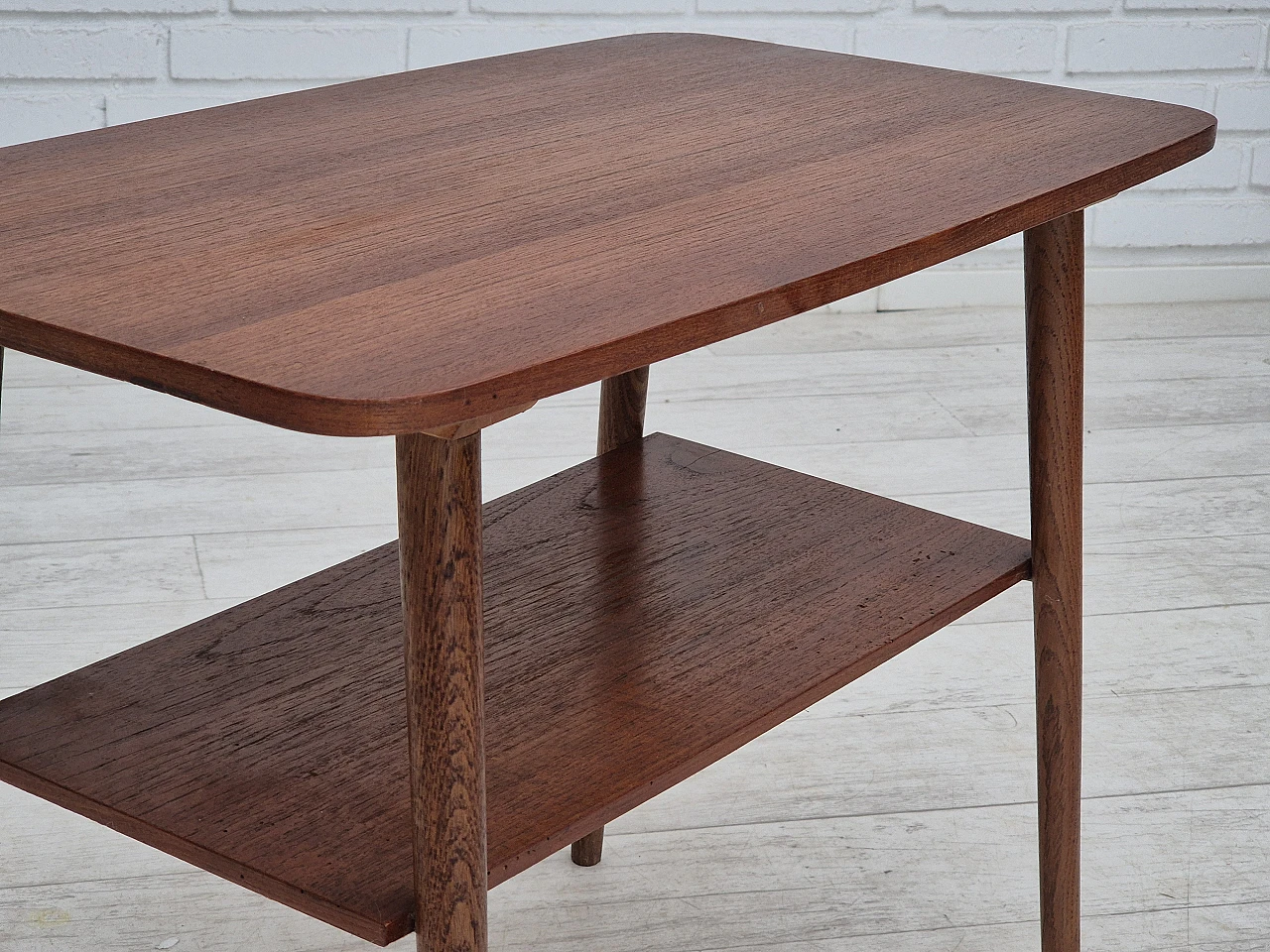 Danish side table, teak wood, 1960s 5