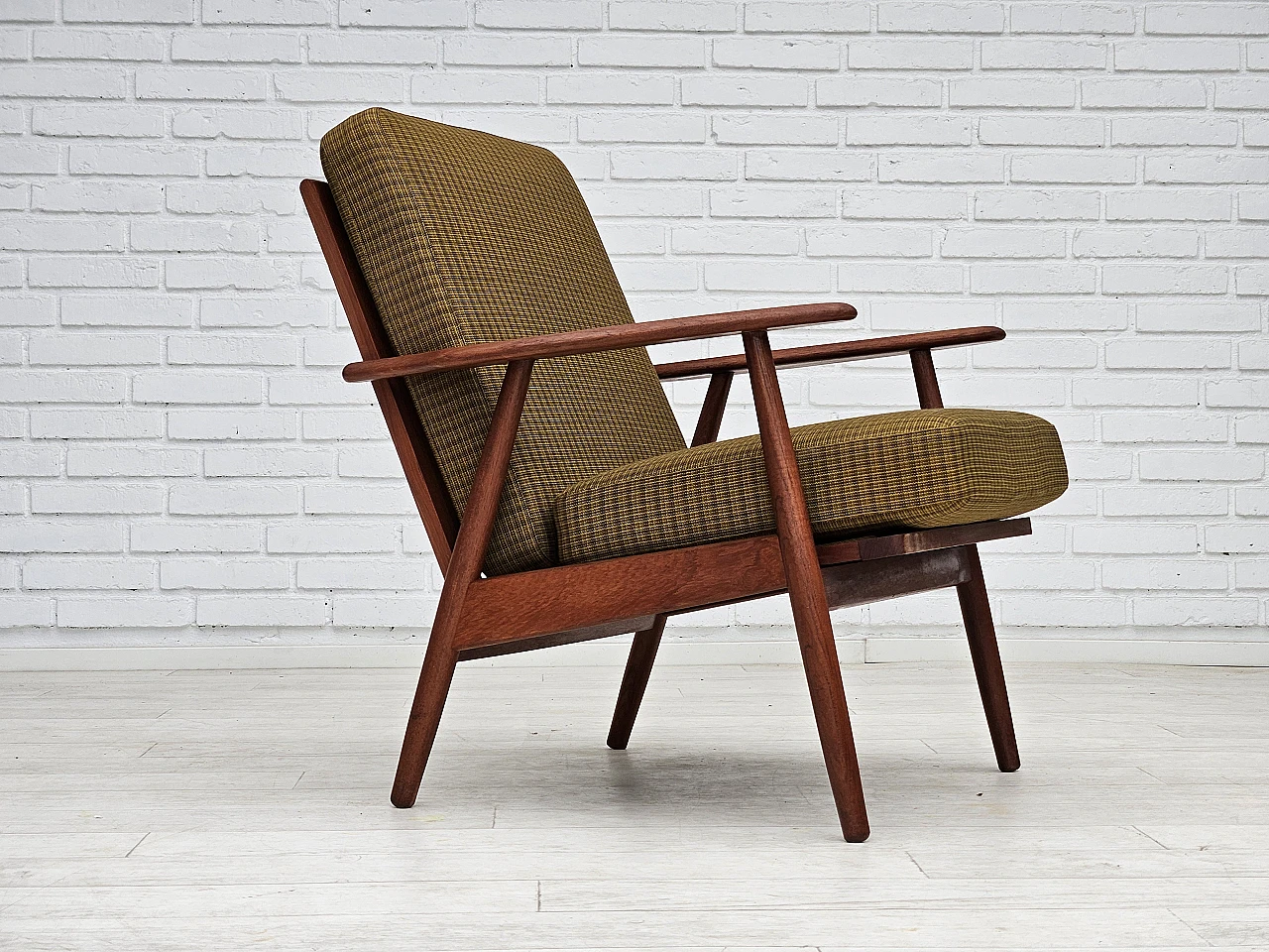 Danish teak wood armchair, 1970s 1