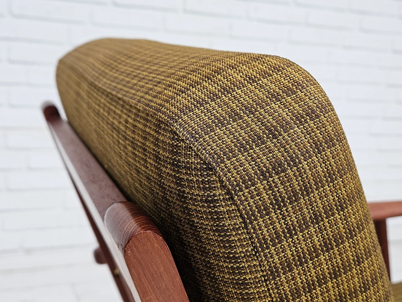 Danish teak wood armchair, 1970s 9