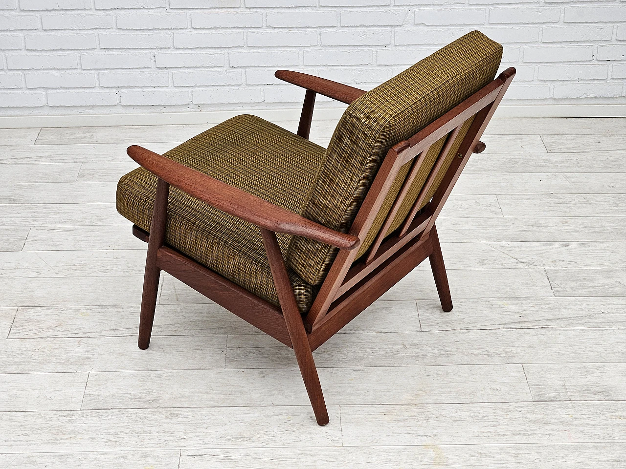 Danish teak wood armchair, 1970s 14