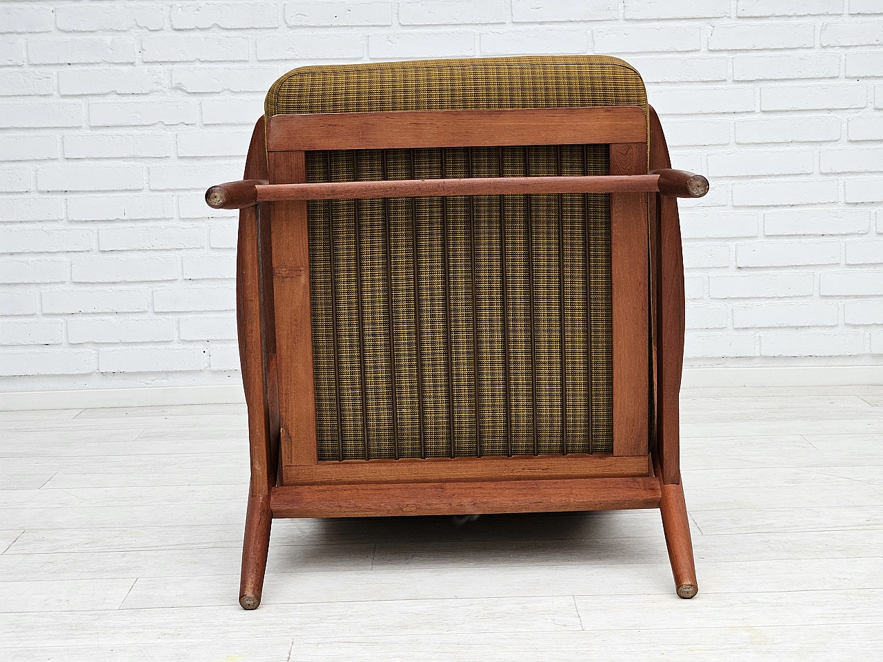 Danish teak wood armchair, 1970s 16