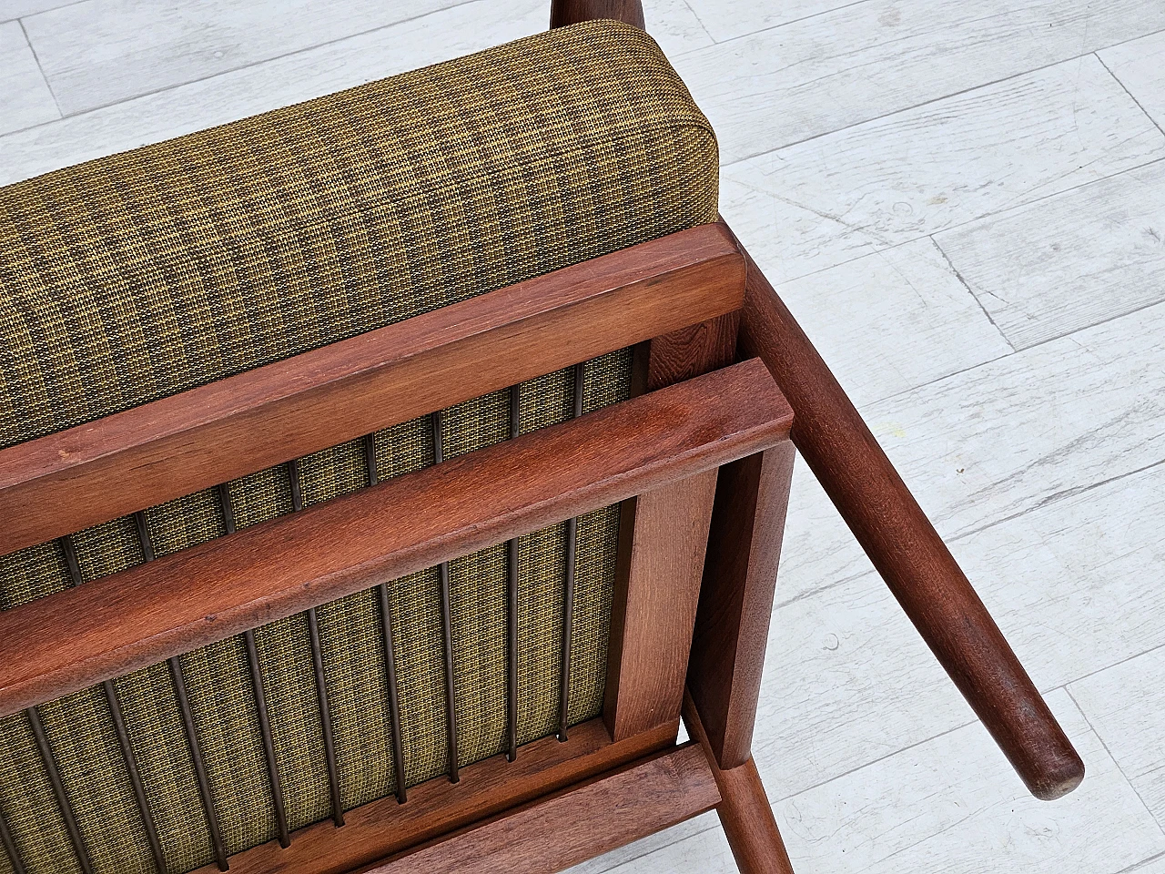 Danish teak wood armchair, 1970s 17