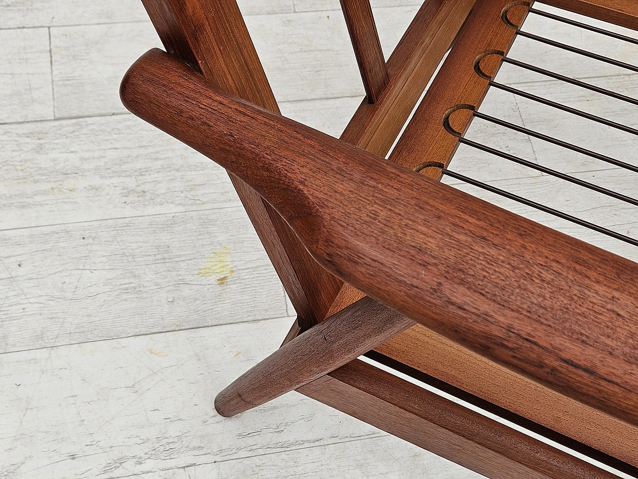 Danish teak wood armchair, 1970s 20