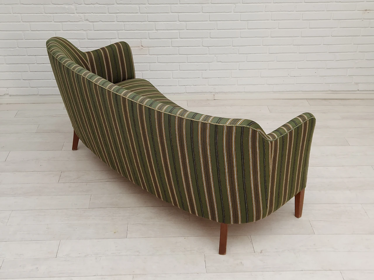 Danish curved 2-seater sofa, 1960s 8