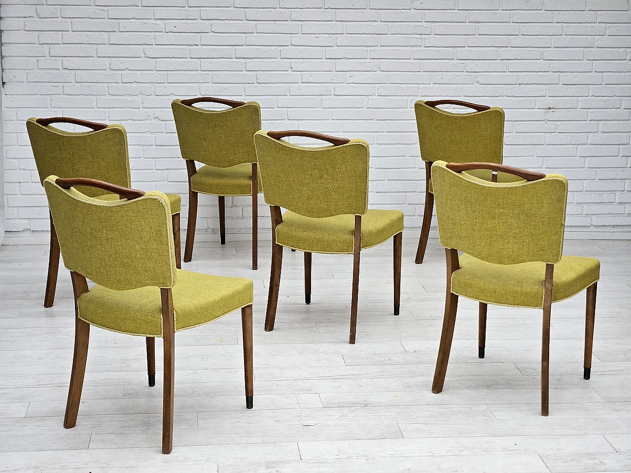 6 Danish dining chairs by Slagelse Møbelværk, 1970s 2