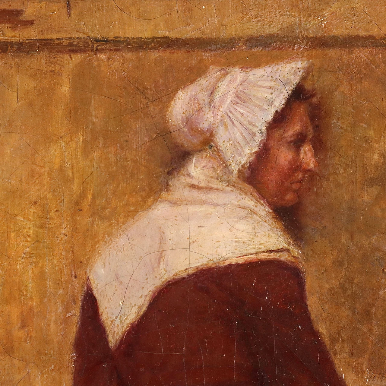 Giovanni Muzzioli, Female Figure, oil on canvas, 19th century 3