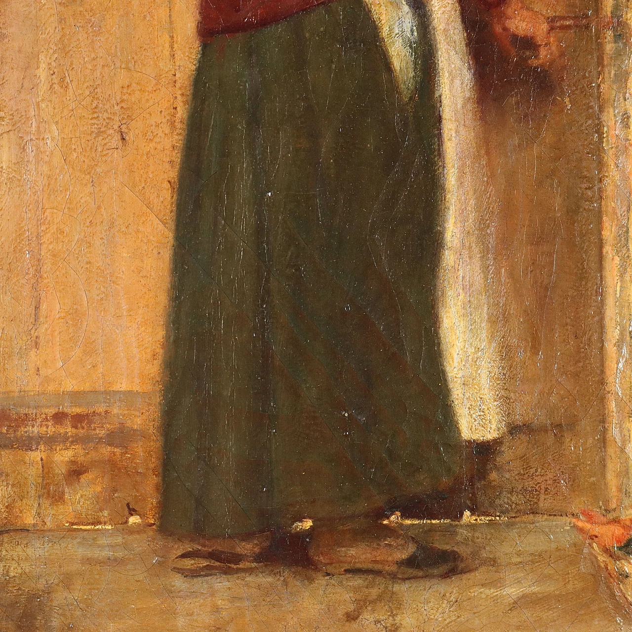 Giovanni Muzzioli, Female Figure, oil on canvas, 19th century 4