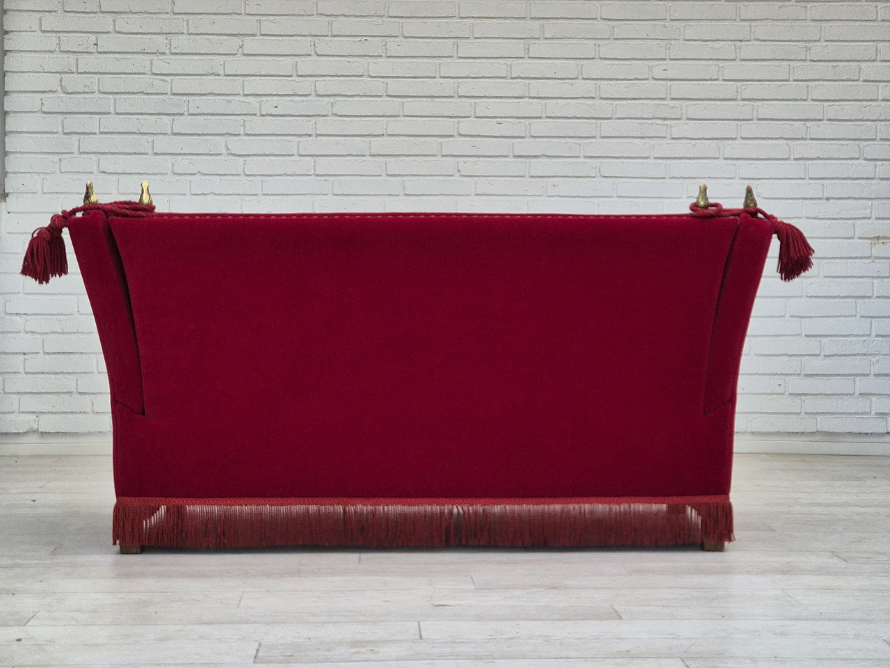 Danish “Spanish” sofa with falling arms, 1970s 17