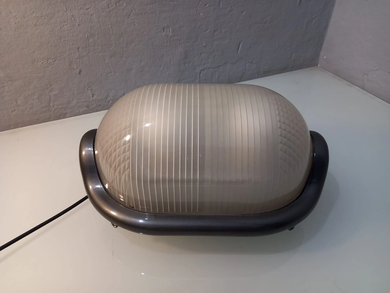 Lampada Noce di Castiglioni per Flos grigia, Anni '70 1