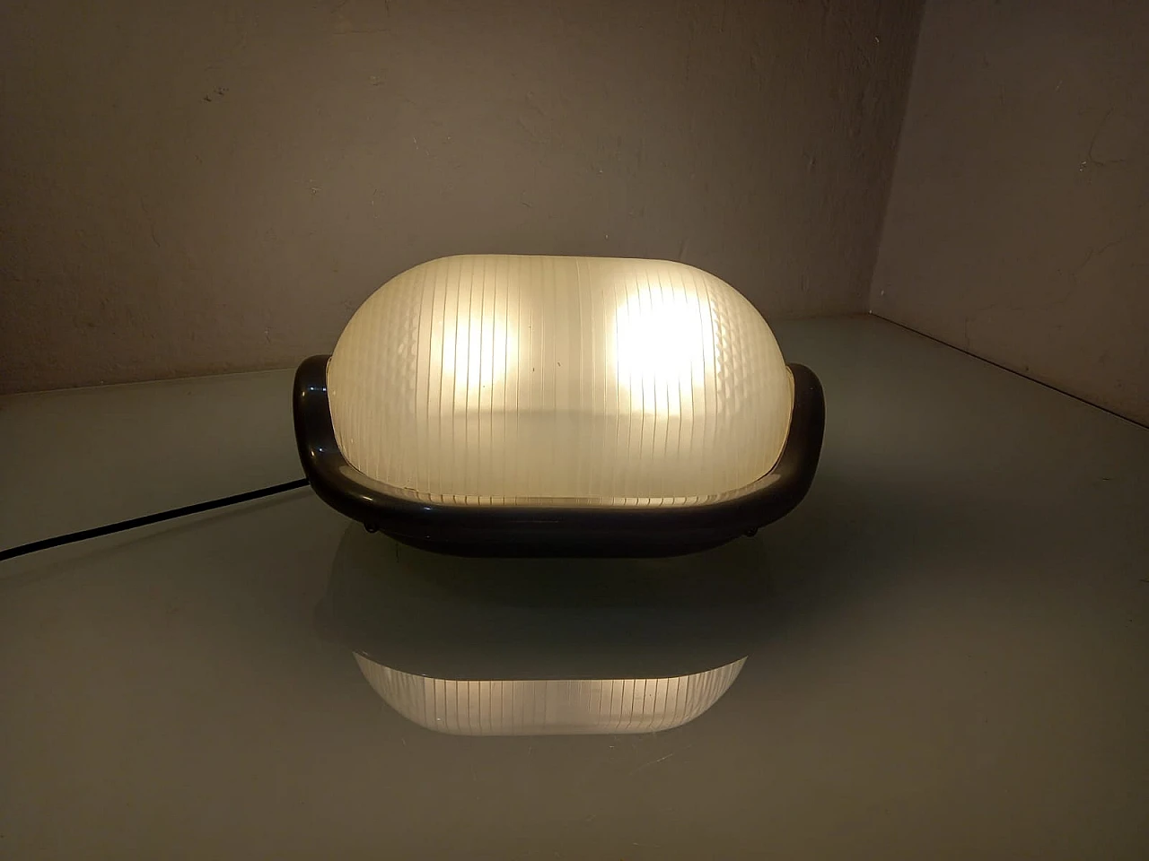 Lampada Noce di Castiglioni per Flos grigia, Anni '70 7