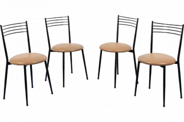 4 vintage Italian bistro chairs, 1970s