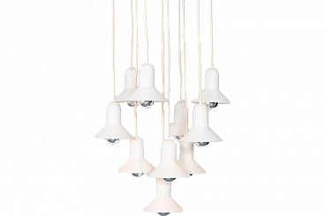 10-Light cascade danish chandelier Louis Poulsen