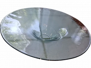 Large blown bubble glass bowl, 90s