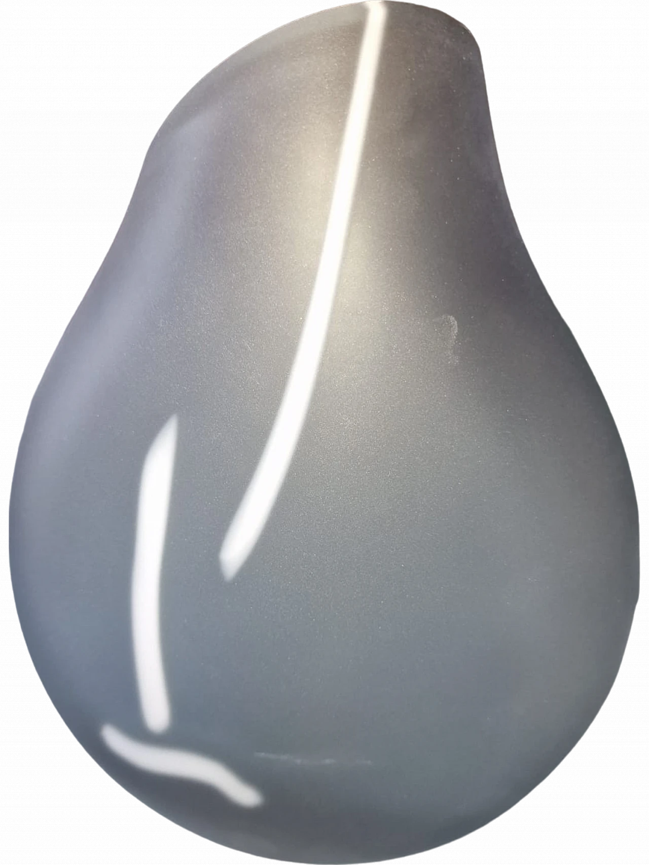 Vase in satin blown Murano glass with white veins 14