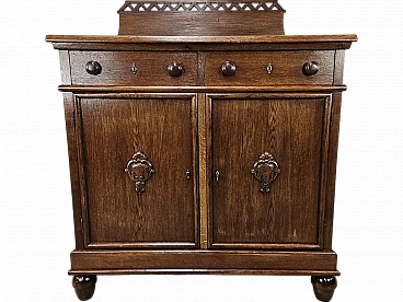 Art Deco Oak Living Room Sideboard, 1940s