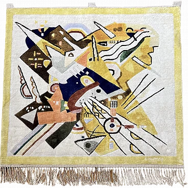 Silk Wall Mat Depicting a Painting by Wassily Kandinsky