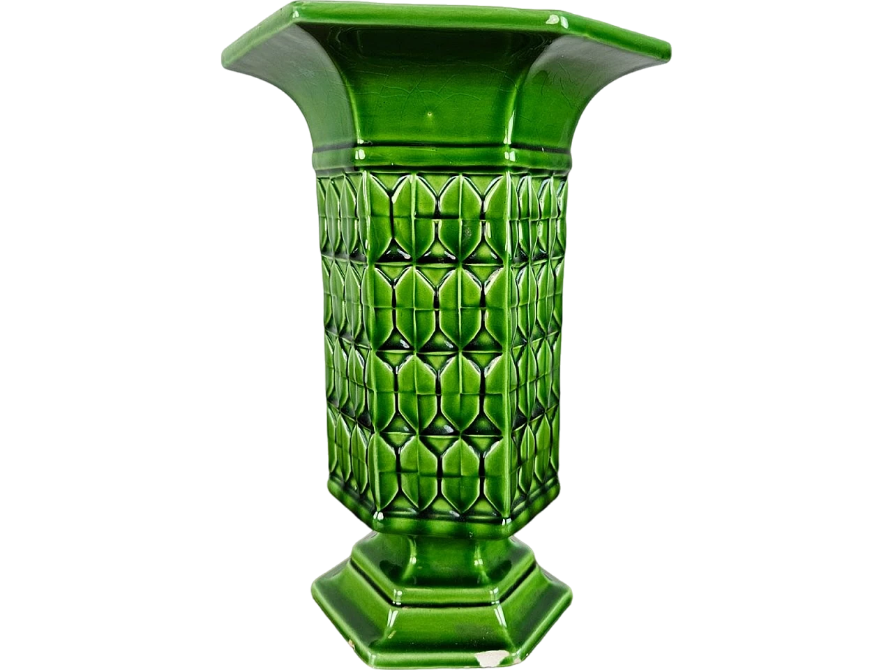 Green Ceramic Vase from Bassano, Italy, 1980s 19