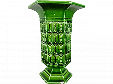 Green Ceramic Vase from Bassano, Italy, 1980s