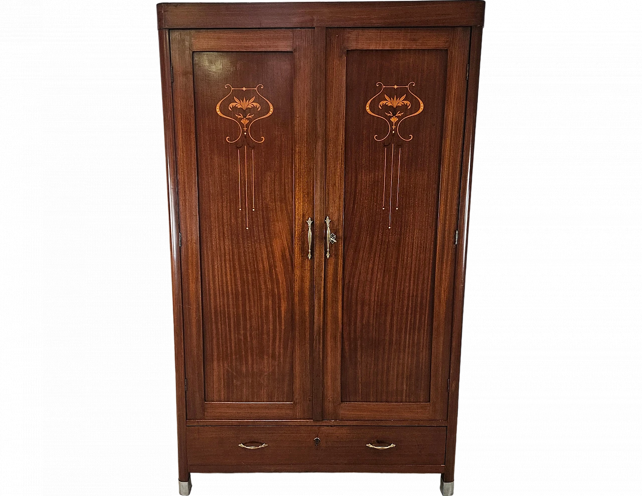 Art Nouveau Wardrobe with Decorated Doors, 1890s 39