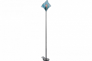 Murano glass shade floor lamp by Studio Italia, 1980s