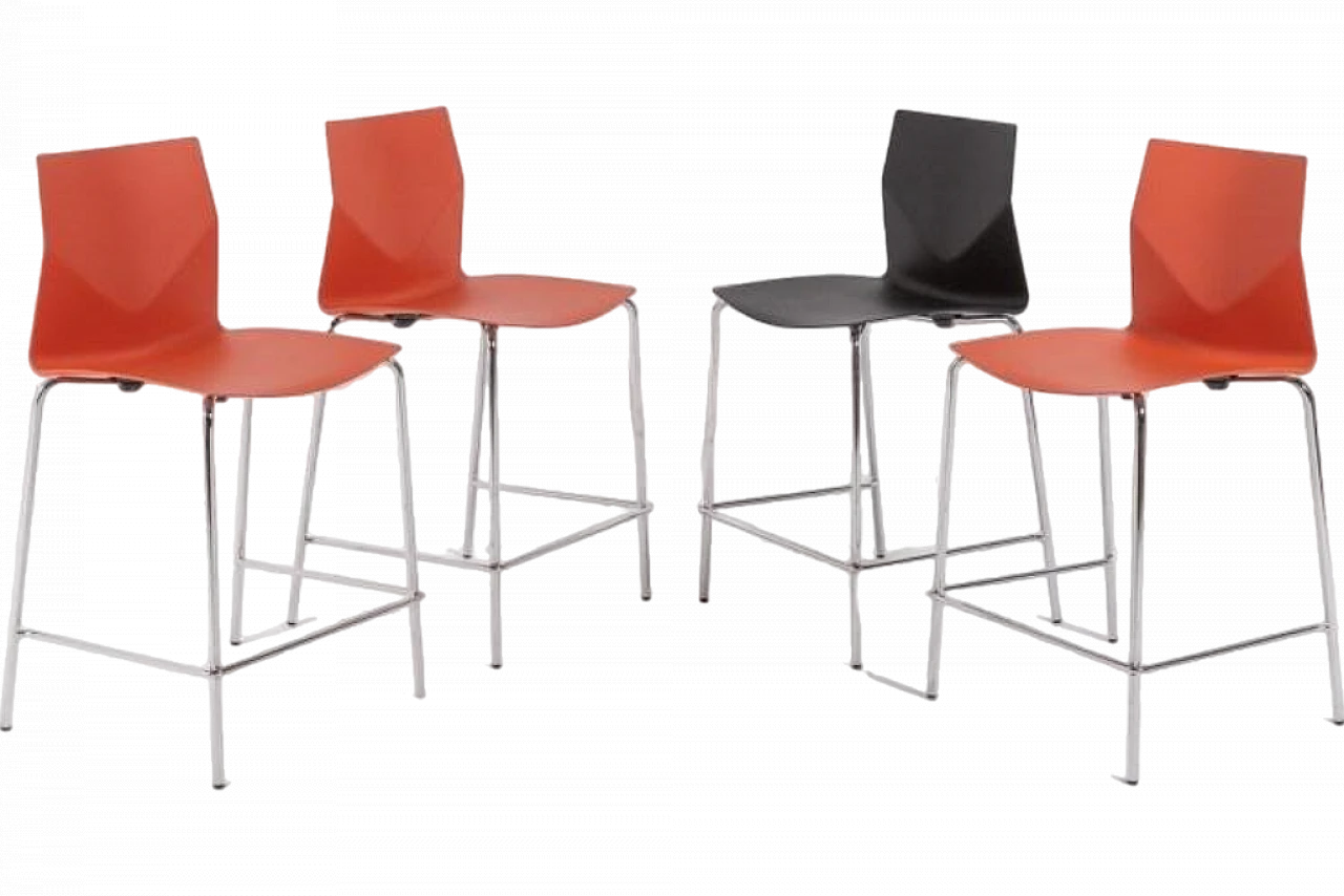 4 Stools by Strand+Hvass in steel, late 20th century 12