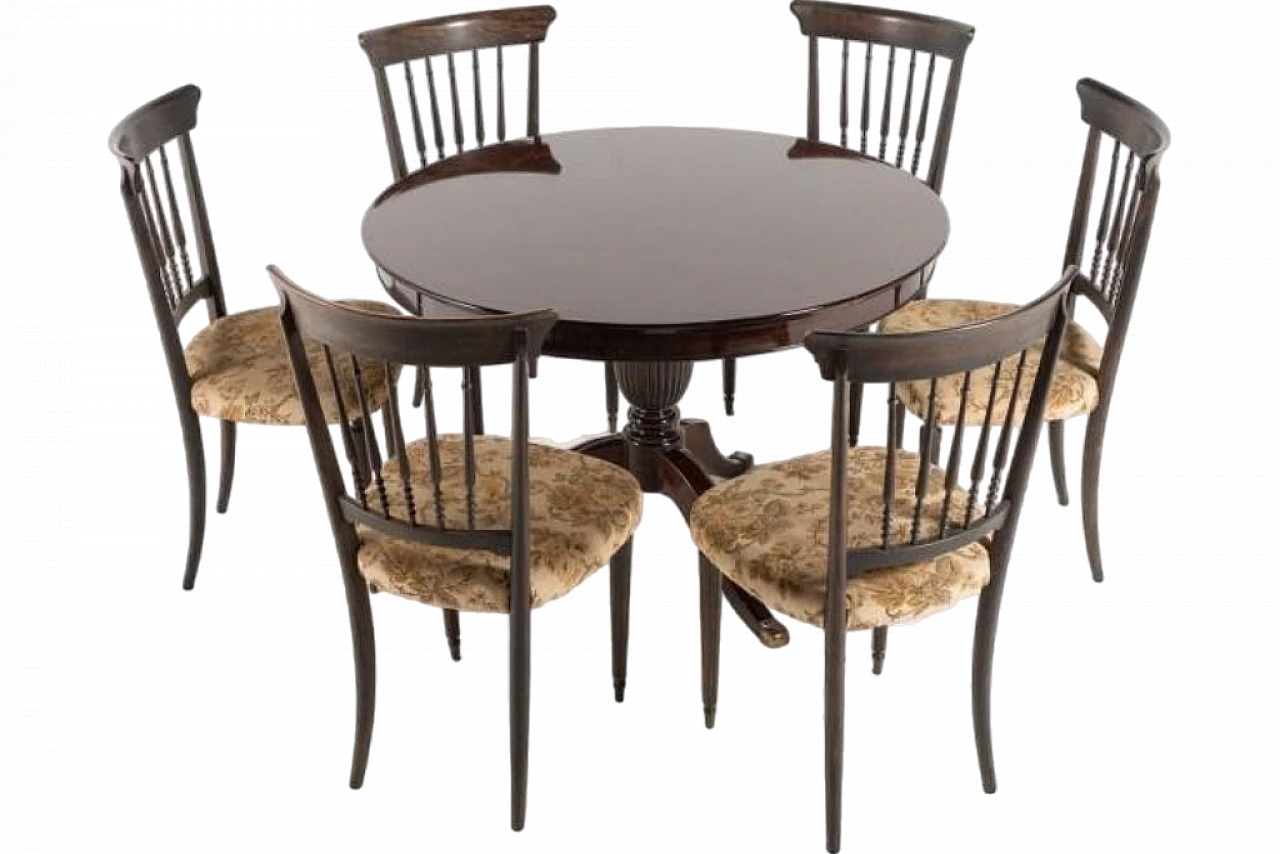 Dining table with chairs from Chiavari, 1950s 17