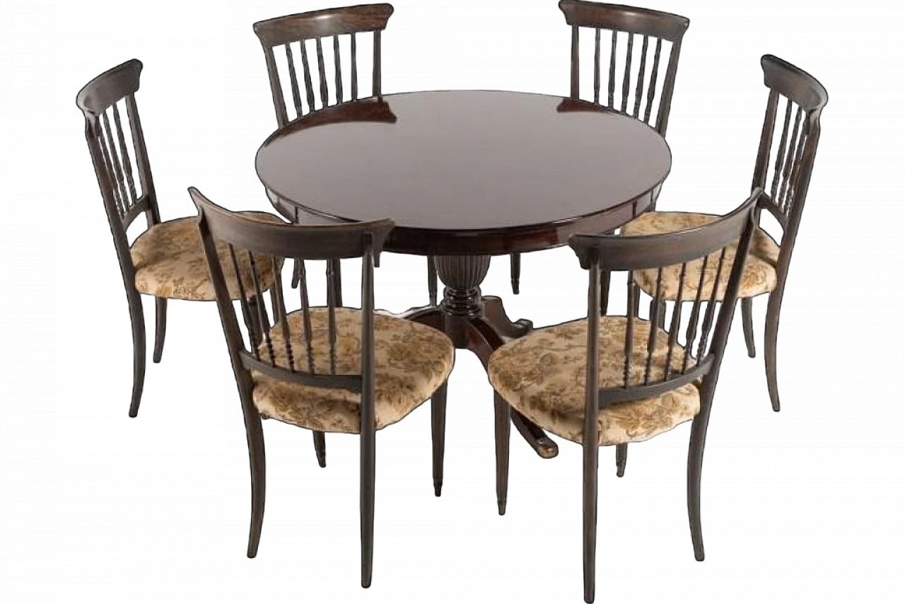 Dining table with chairs from Chiavari, 1950s 18