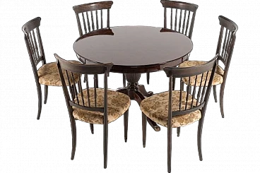 Dining table with chairs from Chiavari, 1950s