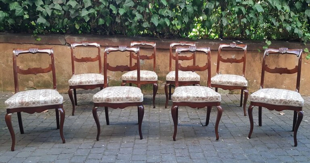 8 Mahogany Louis Philippe chairs, 19th century 8