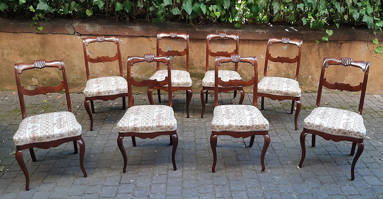 8 Mahogany Louis Philippe chairs, 19th century 9