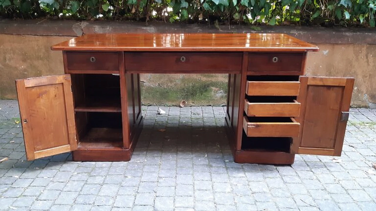 Emilian walnut and cherry desk, 19th century 7