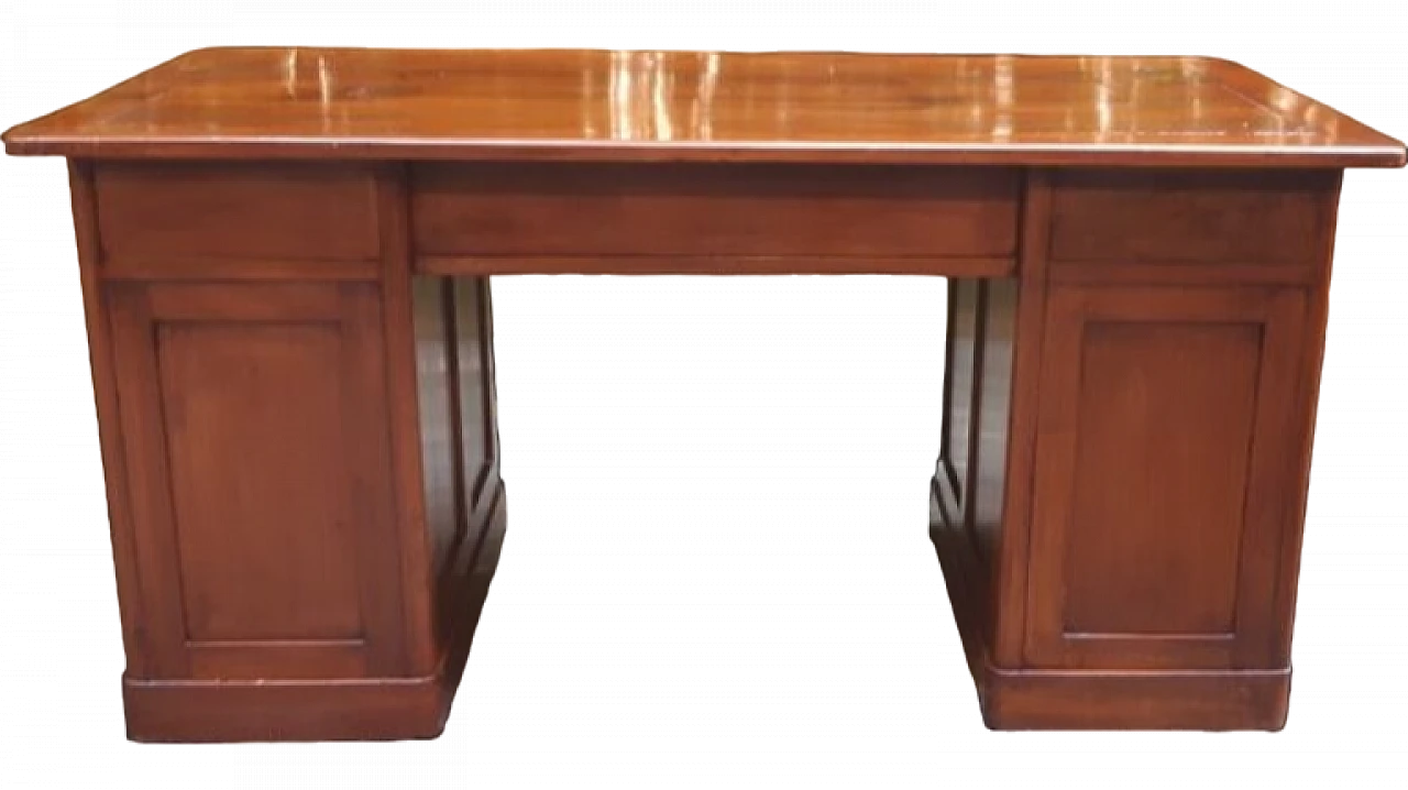 Emilian walnut and cherry desk, 19th century 11