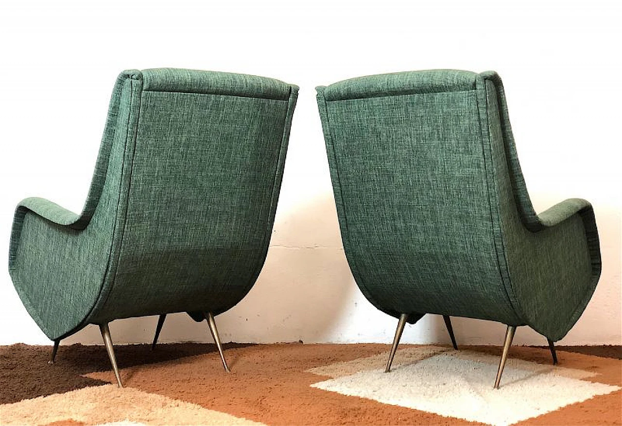 Pair of Isa armchairs by Aldo Morbelli, 1950s 11