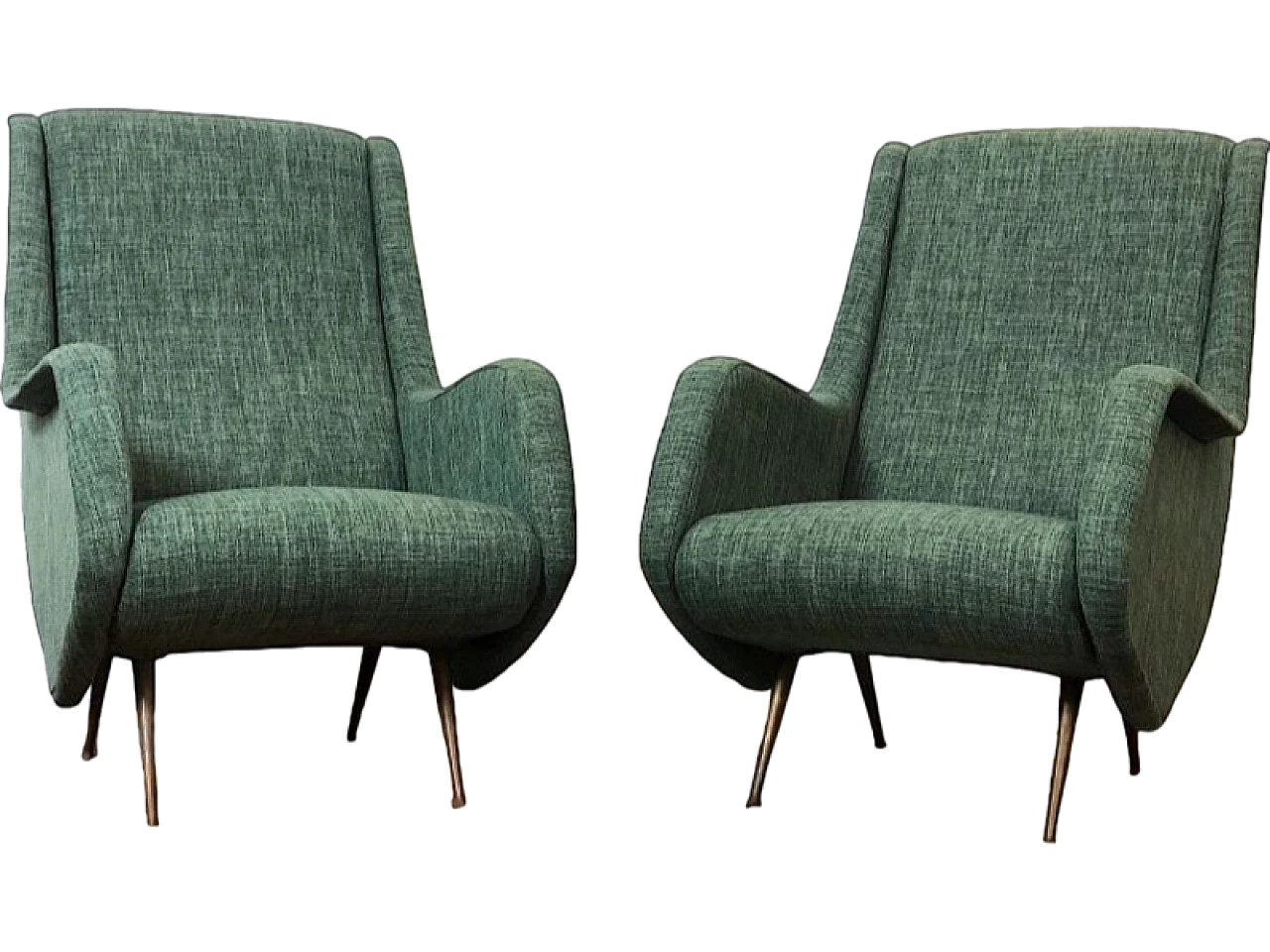 Pair of Isa armchairs by Aldo Morbelli, 1950s 15