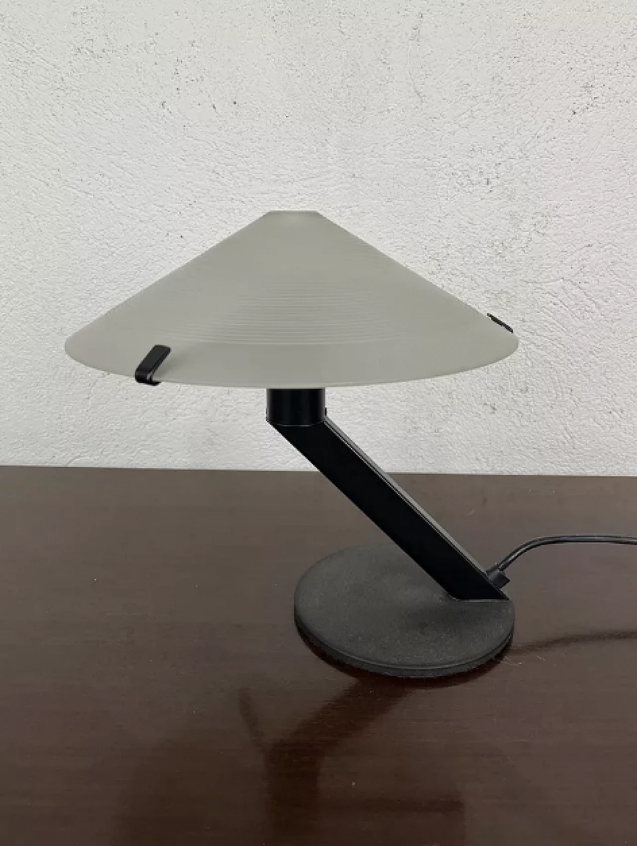 Lampada da tavolo Tobia in vetro e metallo, di Lamiprogetti anni '80 6