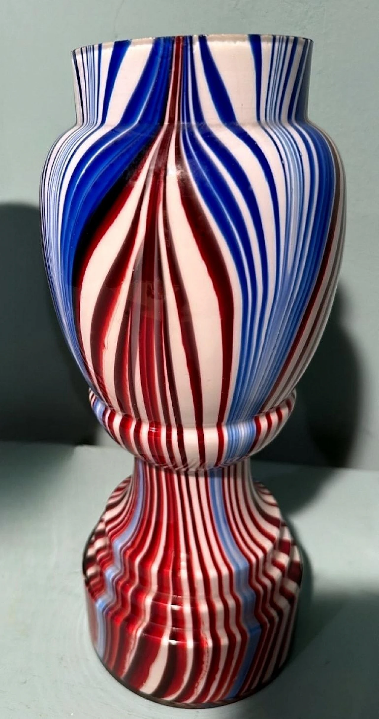 Pair of French coloured opaline glass vases, late 19th century 7