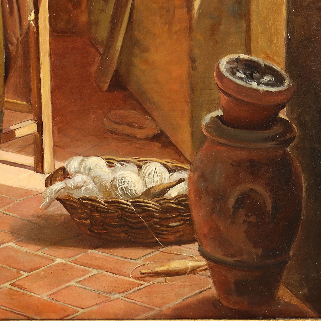 Copy painting of Gaetano Chierici, oil on canvas, early 20th century 9