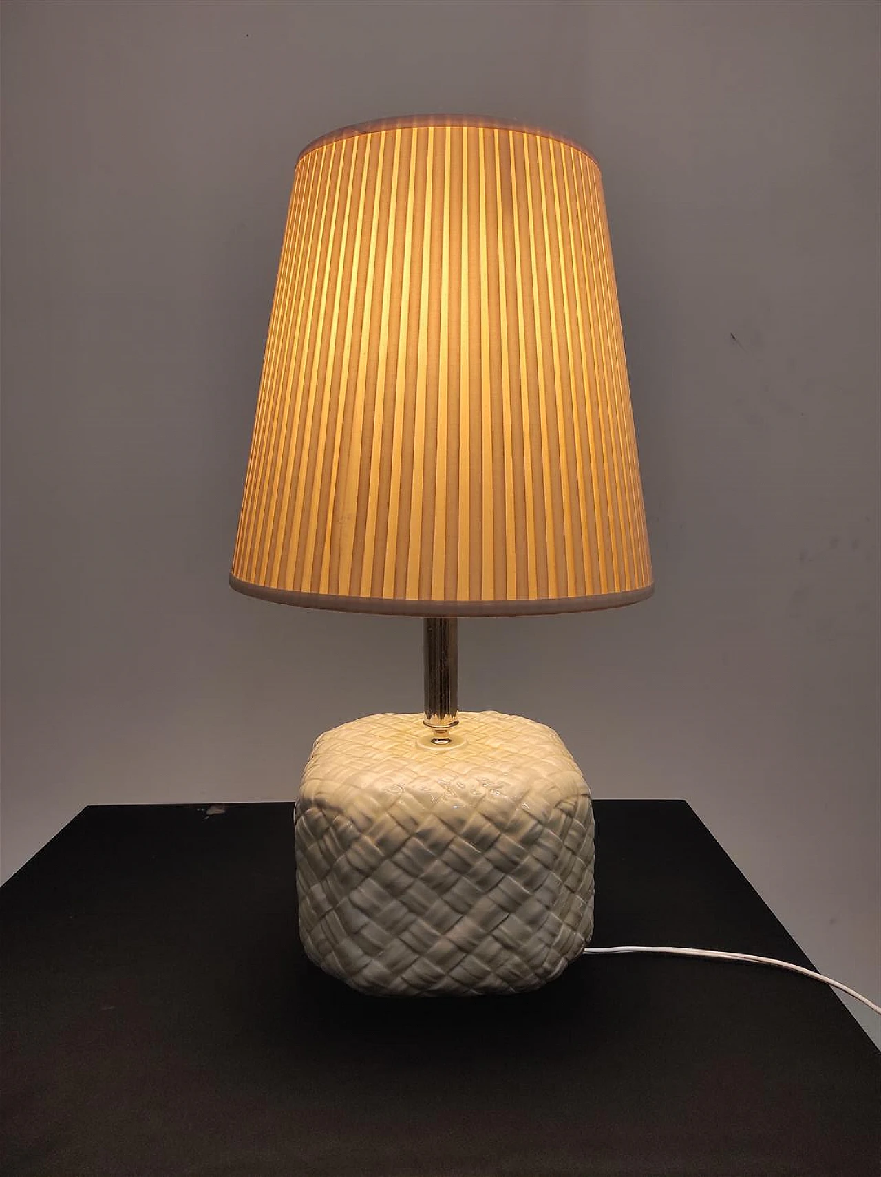 Ceramic table lamp with Costa signature, Italy, 1970s 7