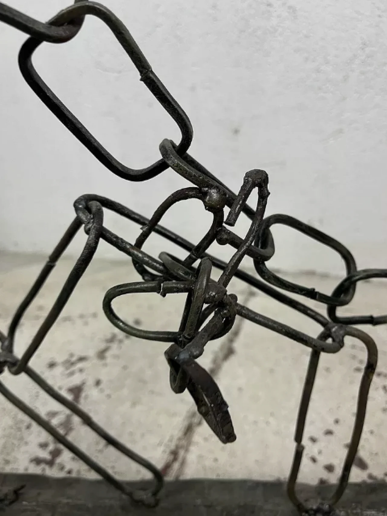 Wrought iron spark guard sculpture by Savino Marsura, 1980s 9