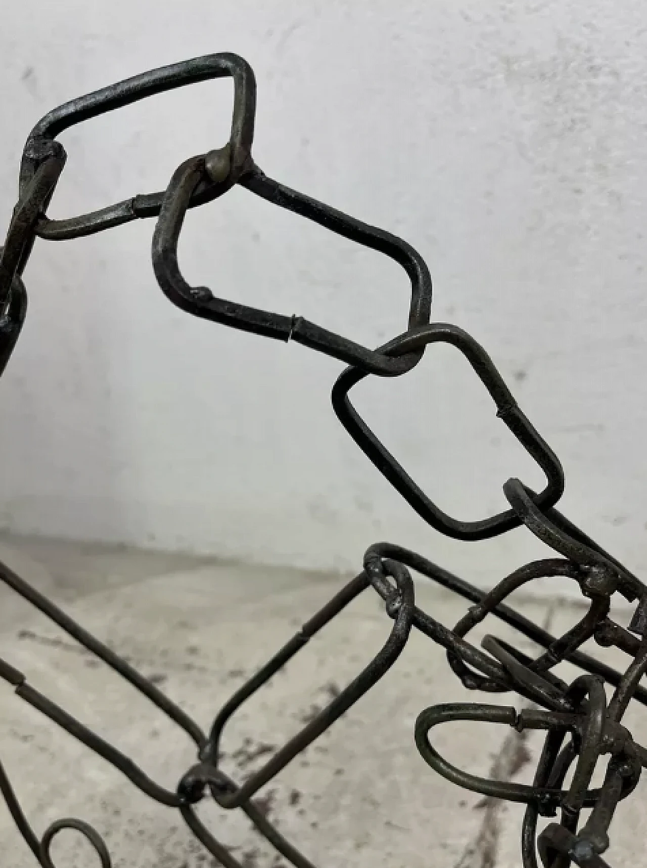 Wrought iron spark guard sculpture by Savino Marsura, 1980s 10