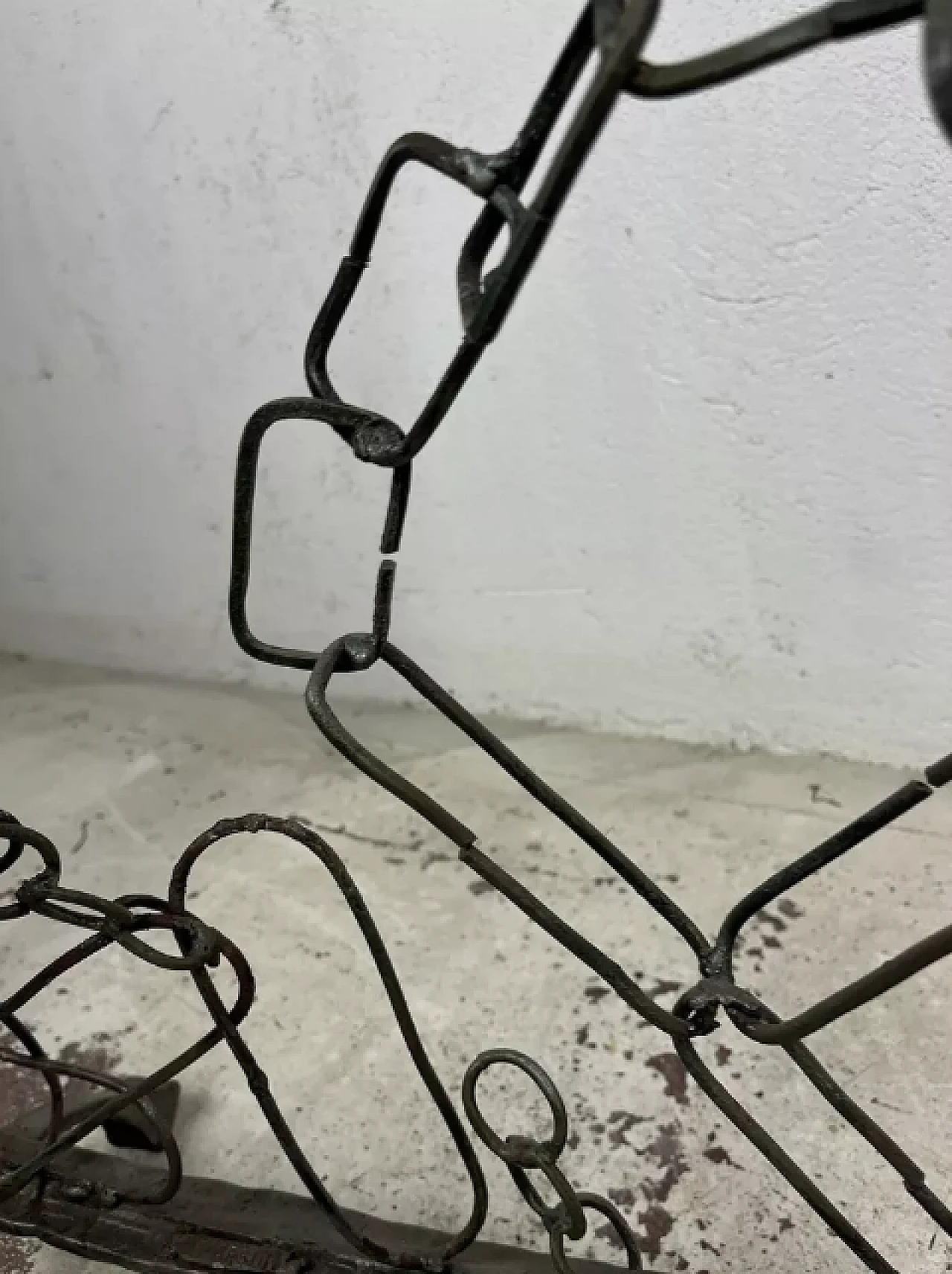 Wrought iron spark guard sculpture by Savino Marsura, 1980s 11