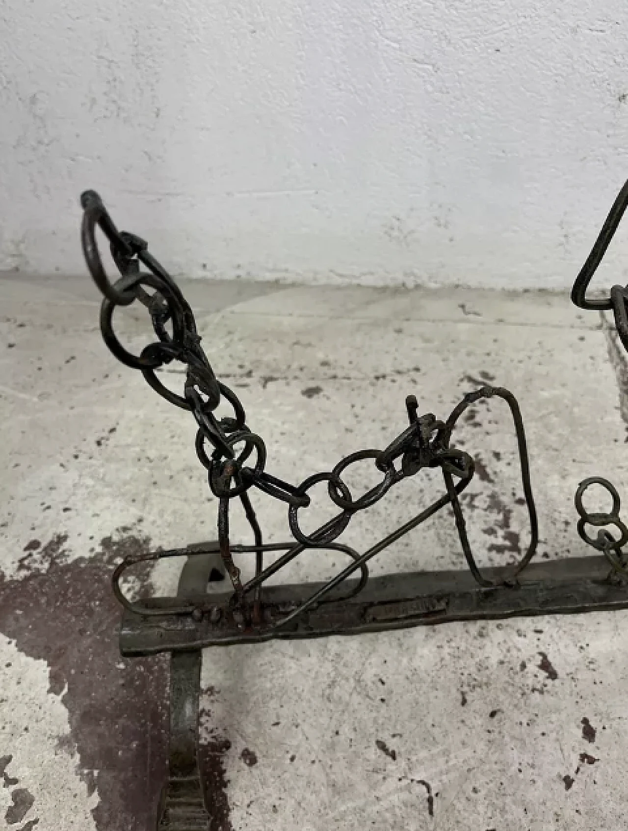 Wrought iron spark guard sculpture by Savino Marsura, 1980s 12